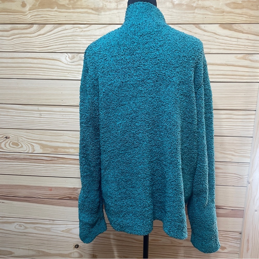 Natural Reflections Hunter Green Quarter Zip Sweater Jacket Pull Over Large - Picture 3 of 8